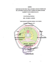 HUBUNGAN ANTARA MINAT BELAJAR SISWA DENGAN KEDISIPLINAN BELAJAR SISWA